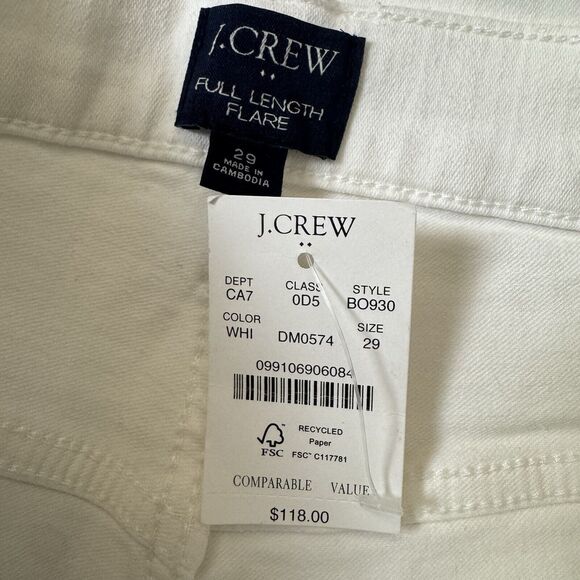 J. Crew White Flare Wide Leg Jeans - Picture 13 of 16